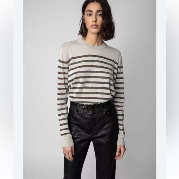Zadig & Voltaire Life We Stripes Sweater NWT MEDIUM - Picture 1 of 13